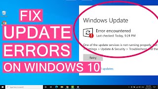 How To Fix All Windows 10 Update Errors  Fix Error Encountered [upl. by Enerol]