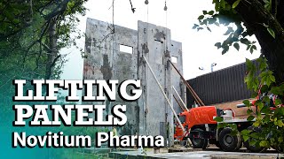 TiltUp Construction Lifting Concrete Panels  Novitium Pharma [upl. by Martel]