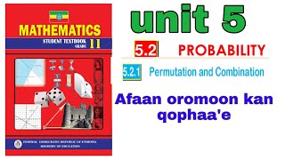 mathematics grade 11 unit 5 permutation Afaan oromoon kan qophaae [upl. by Eldwon]