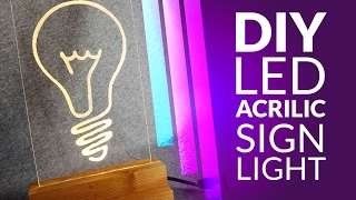 DIY led lamp  acrilic sign light [upl. by Schoening440]