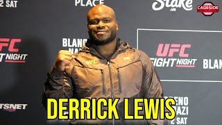 Derrick Lewis says he couldnt get a fight and hates DC but wont say why  UFC Edmonton [upl. by Ahtenek]