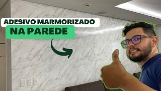 Como deixar a parede marmorizado com adesivo  Luan Dourado [upl. by Enrev224]