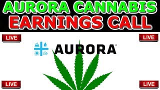 Watching Aurora Cannabis Q2 Earnings Call LIVE With Investing Hustler 📍ACB Stock market 2019 [upl. by Wohlert]