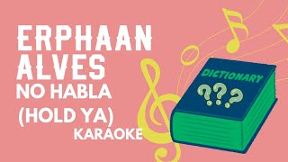 NO HABLA Hold Ya  Erphaan Alves Soca Karaoke [upl. by Ainolopa543]