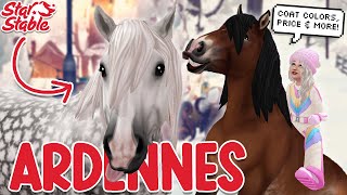 ARDENNES HORSES PRICE COAT COLORS GAITS amp MORE STAR STABLE WINTER FESTIVAL 🐴 [upl. by Soisanahta280]