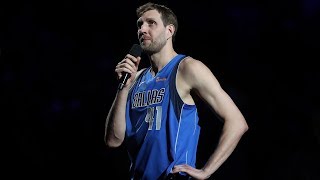 Dirk Nowitzki This Is My FINAL Home Game  April 9 2019 [upl. by Keg]