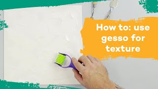 How to use gesso for texture [upl. by Adaminah]