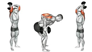 Tricep workout with dumbbells  exercises for triceps [upl. by Trygve]