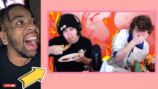 Reacting to Quackity Ate Hot Wings with Karl Ft Badboyhalo [upl. by Lane]