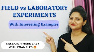 24 FIELD amp LABORATORY EXPERIMENTS  Experimental Research  Explained with Interesting Examples [upl. by Akemak]