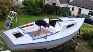 Painting Deck White Time Lapse  Yacht Restoration  Yacht Warlord [upl. by Tatiana]