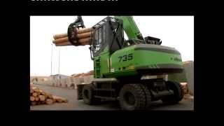 SENNEBOGEN  Timber Handling 730 Mobile Heavy Duty machine with 8 m compact boom [upl. by Monro]