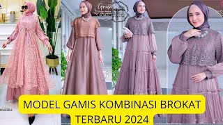 MODEL GAMIS KOMBINASI BROKAT TERBARU 2024 [upl. by Jacobine993]