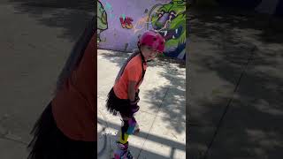 Cool graffiti in the skatepark inlineskates rollerblade rollergirl [upl. by Attennaj]