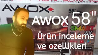 Awox 58inc 147 ekran 4k smart tv incelemesi  MetinCe [upl. by Casanova868]