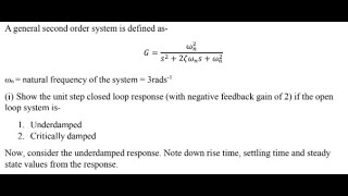 Note down rise time settling time and steady state values from the response [upl. by Charry577]