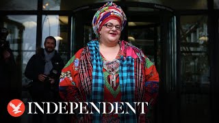 Mourners arrive for funeral of Kids Company founder Camila Batmanghelidjh [upl. by Albur]