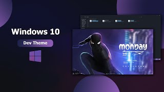 Dev Theme With Spider Man Desktop  Windows 10 Theme [upl. by Aelhsa]