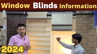 Window Blinds Price Usage Design बेसिक जानकारी । Roller Zebra Wooden Roman Blinds etc [upl. by Nhoj]