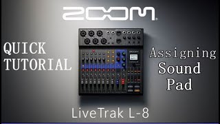 ZOOM LIVETRAK L 8 SOUND PAD ASSIGNING [upl. by Hebel]