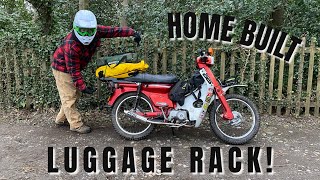 Fabricating a Custom Rear Motorcycle Luggage Rack From Scratch Honda C90 DIY [upl. by Colwen]