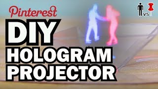 DIY HOLOGRAM PROJECTOR  Man Vs Pin  Pinterest Test 65 [upl. by Eicnan762]