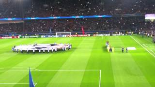 Entrée des joueurs PSG Barcelone 30 septembre 2014 [upl. by Sine114]