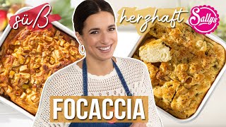 Focaccia weich amp knusprig klassisch amp süß  instant amp overnight Teig [upl. by Egnalos897]