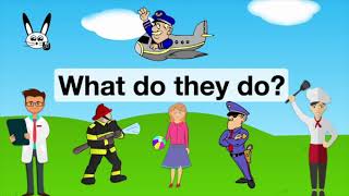 What do they do Occupations  Jobs Vocabulary for Kids [upl. by Celie]