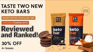 Perfect Keto New Keto Bar Flavors Reviewed  Peanut Butter Chocolate Chip and Pumpkin Spice [upl. by Conners333]