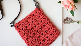 Bolsa de Crochê Muito Fácil  Bolsa de Crochê Para Iniciantes  Tutorial de Crochê [upl. by Ajit932]