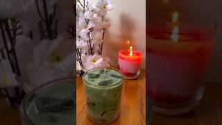 macha latte candle 🥤candle smallbusiness homemade shorts candlemaking [upl. by Martell]