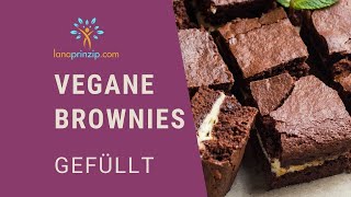 Saftige vegane SchokoBrownies  Einfaches BrowniesRezept schneller Füllung [upl. by Atinnor]