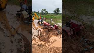 Swaraj and Mahindra tractors stuck shorts trending tractor [upl. by Matty]