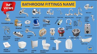 Bathroom fittings name CP fittin Name I Plumbing With Zulfiqar I UrduHindi [upl. by Adorne]