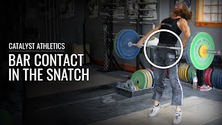 Get Proper Bar Contact in the Snatch  Olympic Weightlifting [upl. by Ahtiekahs857]