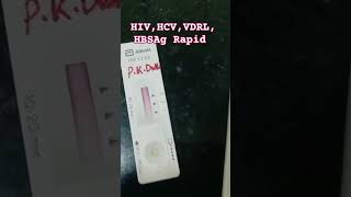 Serology Rapid Test HBsAg HCV HIV ampVDRL Test mltpathsala [upl. by Anawot209]