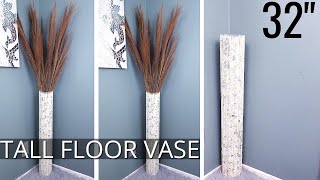 Dollar Tree DIY 32quot Tall Floor Vase  1 Room Decorating IDEAS homedecorideas [upl. by Hendrix]