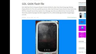 GDL G606 flash file [upl. by Erdnael]