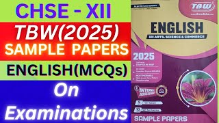 CHSEXIIArtsSciComm TBW2025  ENGLISH MCQsOn Examinations [upl. by Yhtnomit]