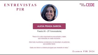 Entrevista PIR CeDe  Alicia Prada García puesto 24 examen PIR 2024 [upl. by Walker]