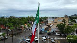 214 Aniversario del Grito de Independencia México  Izamiento de Bandera [upl. by Crispas]