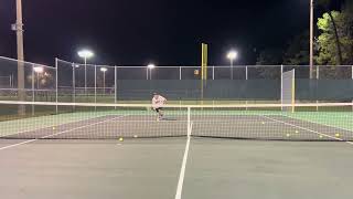 Day5 Hitting off the Slinger Ball Machine Returning Serve set up [upl. by Ratcliffe]