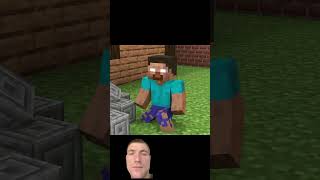 Noob and Herobrine who is smarter animationminecraft minecraft memes shortsminecraft shorts [upl. by Nabal718]