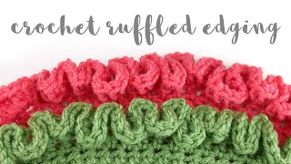 How to Crochet Ruffled Edging [upl. by Calie]