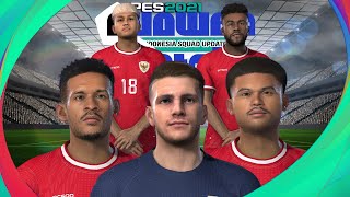 EvoWeb Patch 2024 Version 30 PES 2021 Update Squads Indonesia NT 202425 with Tutorials [upl. by Newol480]