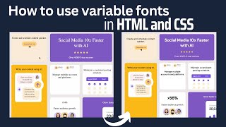 How to use variable custom font files to display fonts dynamically in HTML and CSS  Custom fonts [upl. by Serena319]