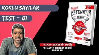 Köklü Sayılar TEST 01  ORİJİNAL TYT SORU BANKASI  yks2024 [upl. by Reade]