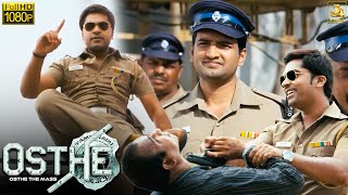 Simbus Powerful Police Entry Scene  Osthe  Malayalam Dubbed  Richa  Santhanam  J4Studios [upl. by Yasdnil224]