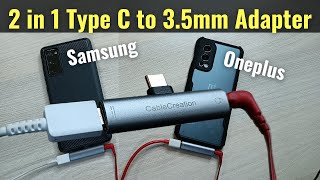 2in1 Best Type C to 35mm Jack amp Type C Adapter for any Phone  Samsung S20 FE 5G Oneplus Nord 2 [upl. by Clynes]